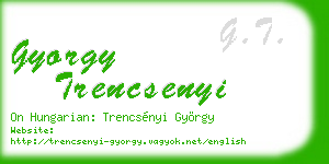 gyorgy trencsenyi business card