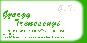 gyorgy trencsenyi business card